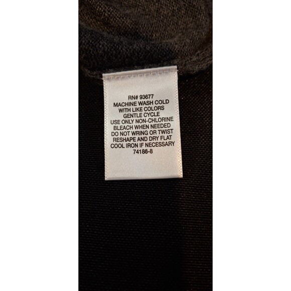 Men's Claiborne Gray Long Sleeve Cardigan Sweater Size Med - Picture 9 of 9